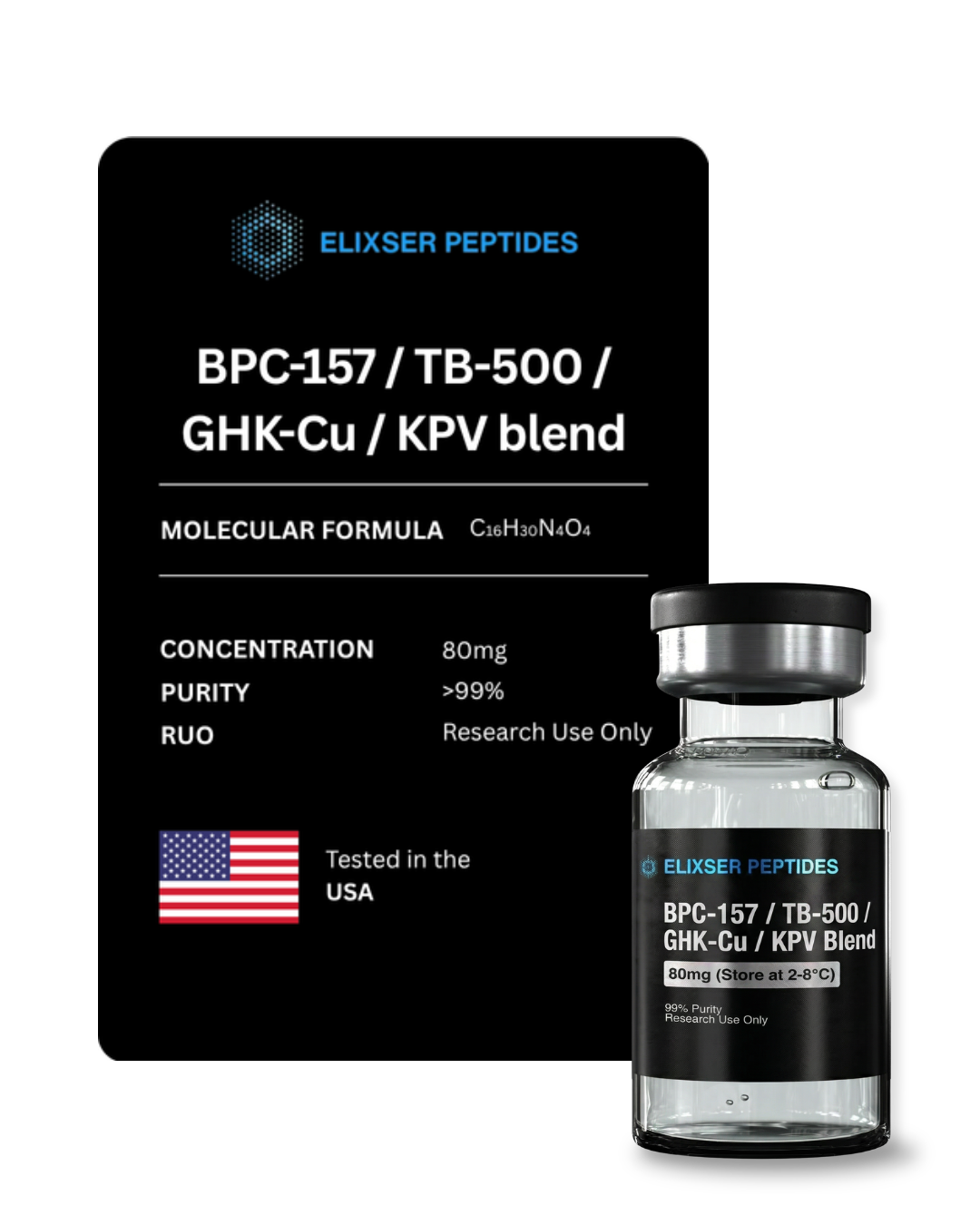 BPC-157 / TB-500 / GHK-Cu  / KPV blend <span>[80mg]</span>